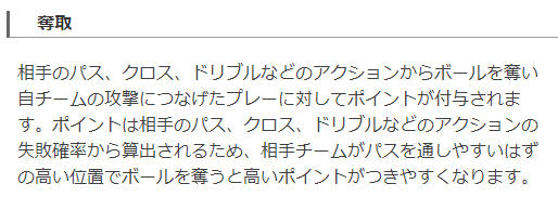 Football lab奪取ポイントの定義(出典:http://www.football-lab.jp/ )